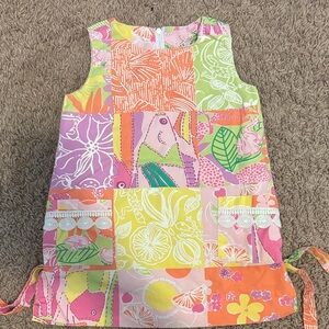 Lilly Pulitzer Pink and Orange Patchwork Kids Dress